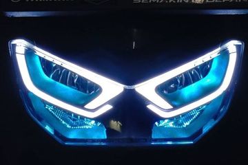 Modifikasi Headlamp All New Xenia. All New Yamaha NMAX Lagi Ngetren Pakai DRL, Ini Tampang Yang Sudah Pasang